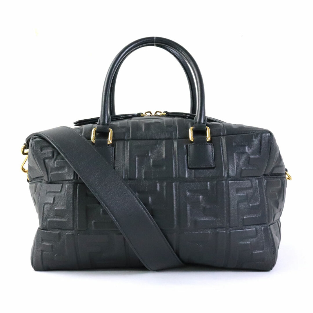 17cmx横フェンディ FENDI ハンドバッグ ショルダーバッグ FFロゴ レザー ブラック レディース 8BL141-A72V 送料無料 99746f