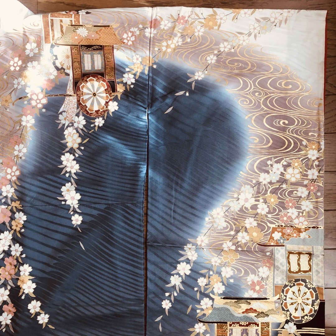 振袖 豪華 刺繍 金彩 紋意匠 身丈176cm 撥水加工済 トールサイズ-