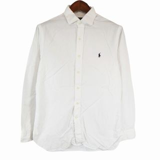 ポロラルフローレン(POLO RALPH LAUREN)の2000年代～ Polo by Ralph Lauren ポロバイラルフローレン ワンポイントロゴ 長袖シャツ アメカジ ホワイト (メンズ 16) 中古 古着 O9143(シャツ)