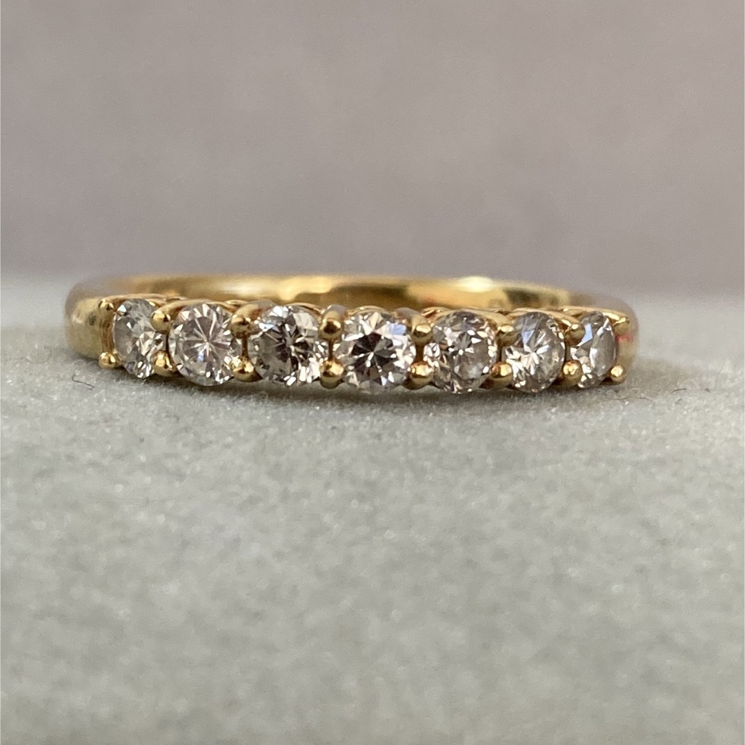 K18 0.53ct　ハーフエタニティ　ダイヤモンドリング レディースのアクセサリー(リング(指輪))の商品写真