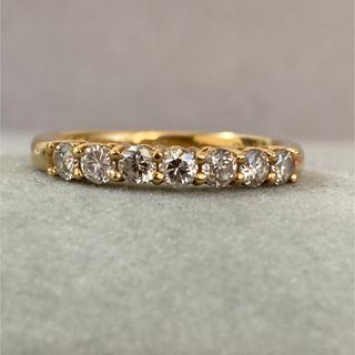 K18 0.53ct　ハーフエタニティ　ダイヤモンドリング(リング(指輪))