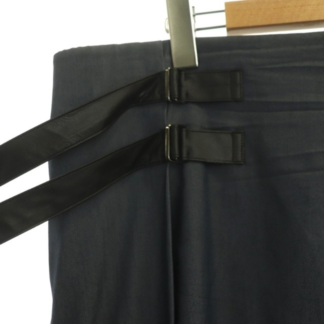 自由区 オンワード樫山 ラップ風スカート ロング フレア 大きいサイズ 48