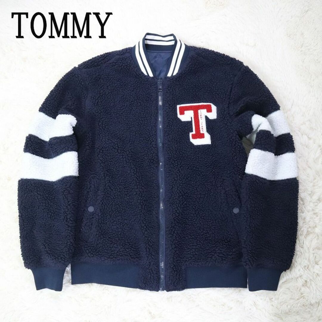 TOMMY JEANS - トミージーンズ ボアジャケット リバーシブル ロゴ刺繍