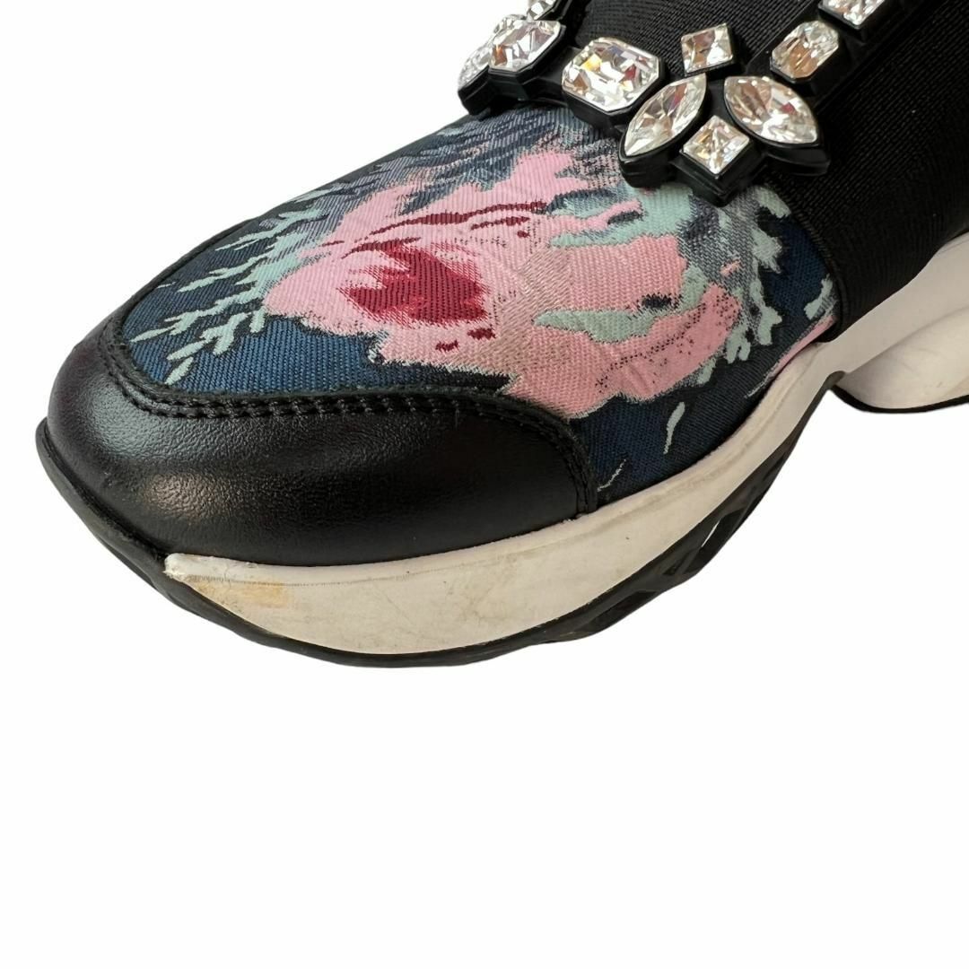 ロジエヴィヴィ ROGER VIVIER スニーカー ビジュー 花柄 36