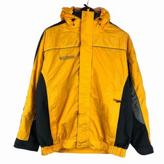 Columbia コロンビア ナイロン ジャケット アウトドア キャンプ 防寒 登山 首元ドローコード オレンジ (メンズ XL)   N8542