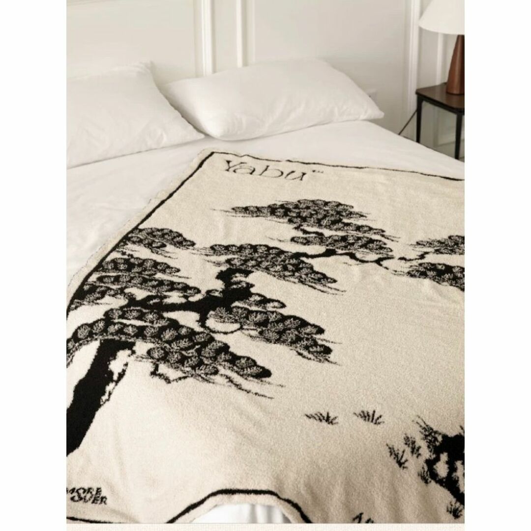 journal standard Furniture - MoreOver オリエンタル 松 鶴 モノトーンブランケット 大判 毛布 journal standard Furniture - MoreOver オリエンタル 松 鶴