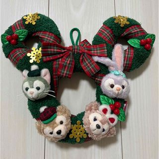 ダッフィー(ダッフィー)の【美品❗️】Duffy ダッフィー クリスマス 2018 リース(キャラクターグッズ)