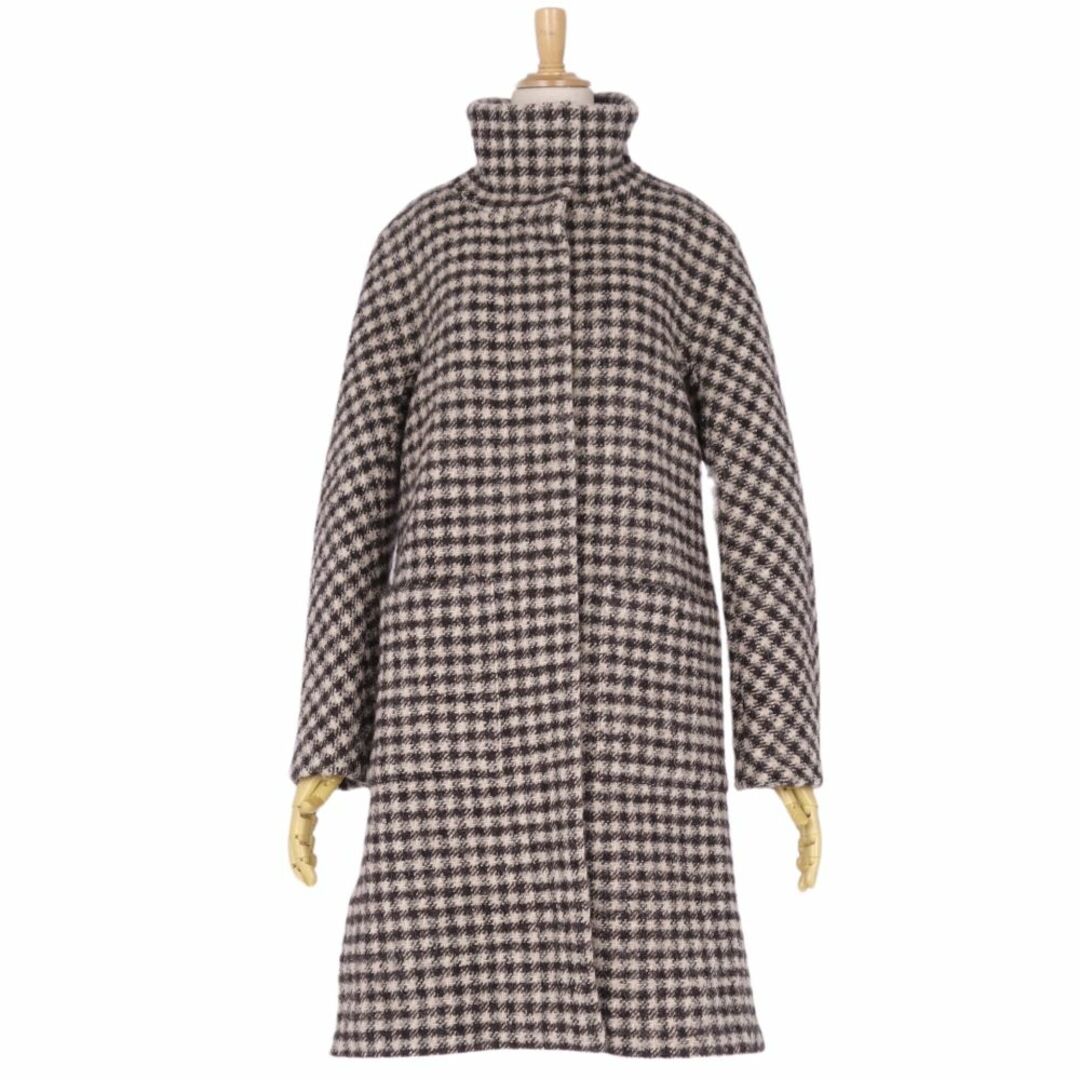 美品 maxmara weekend チェックスタンドカラーコート