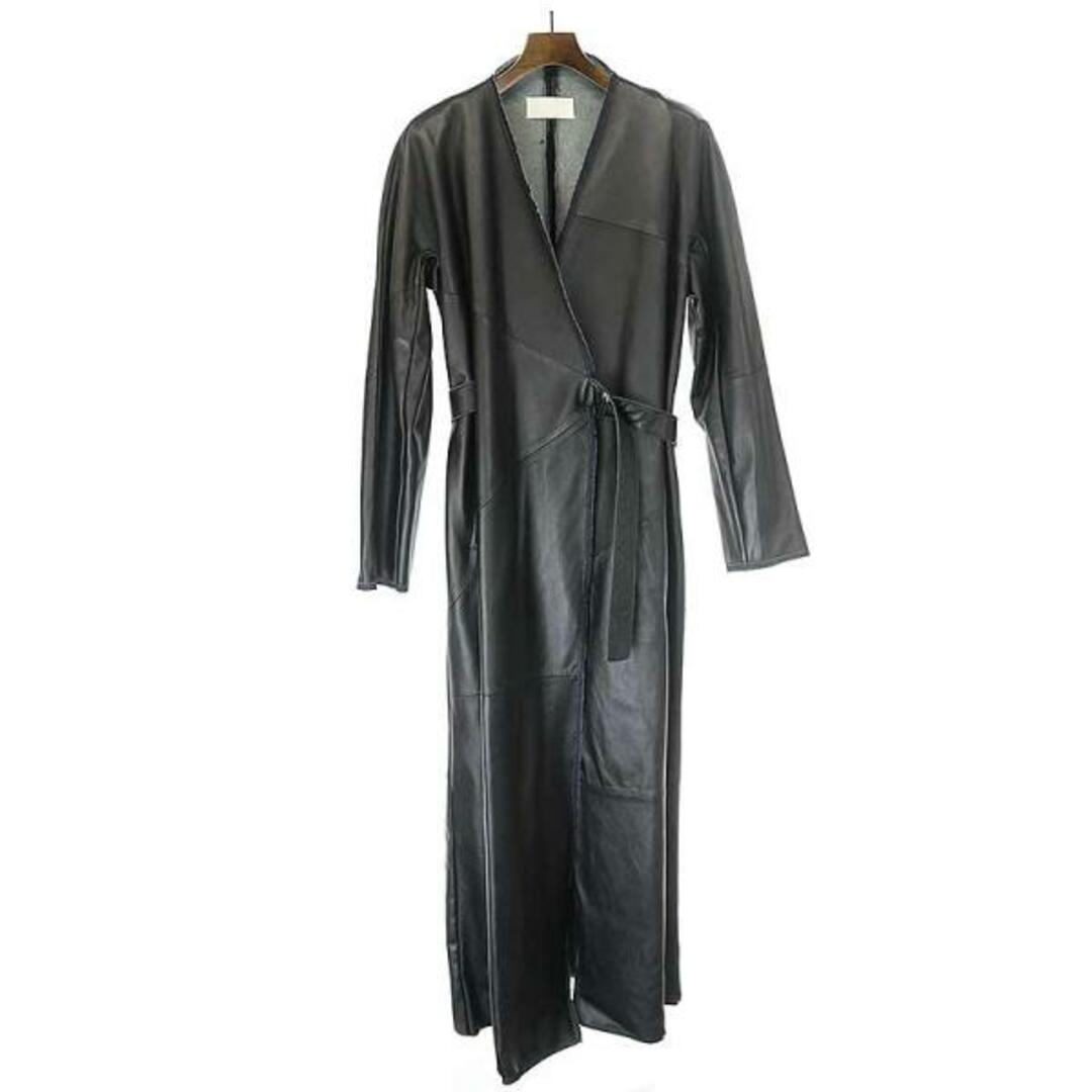 新品未使用品ＳMaison Martin Margiela メゾン マルタン マルジェラ 1999AW 初期 leather lab coat レザーデニムコート ブラック 42