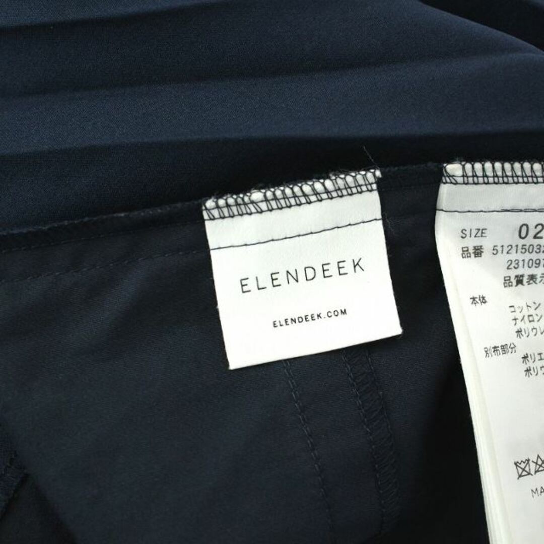 エレンディーク 21AW ワンピース ロング 長袖 プリーツ 切替 2 M 紺の