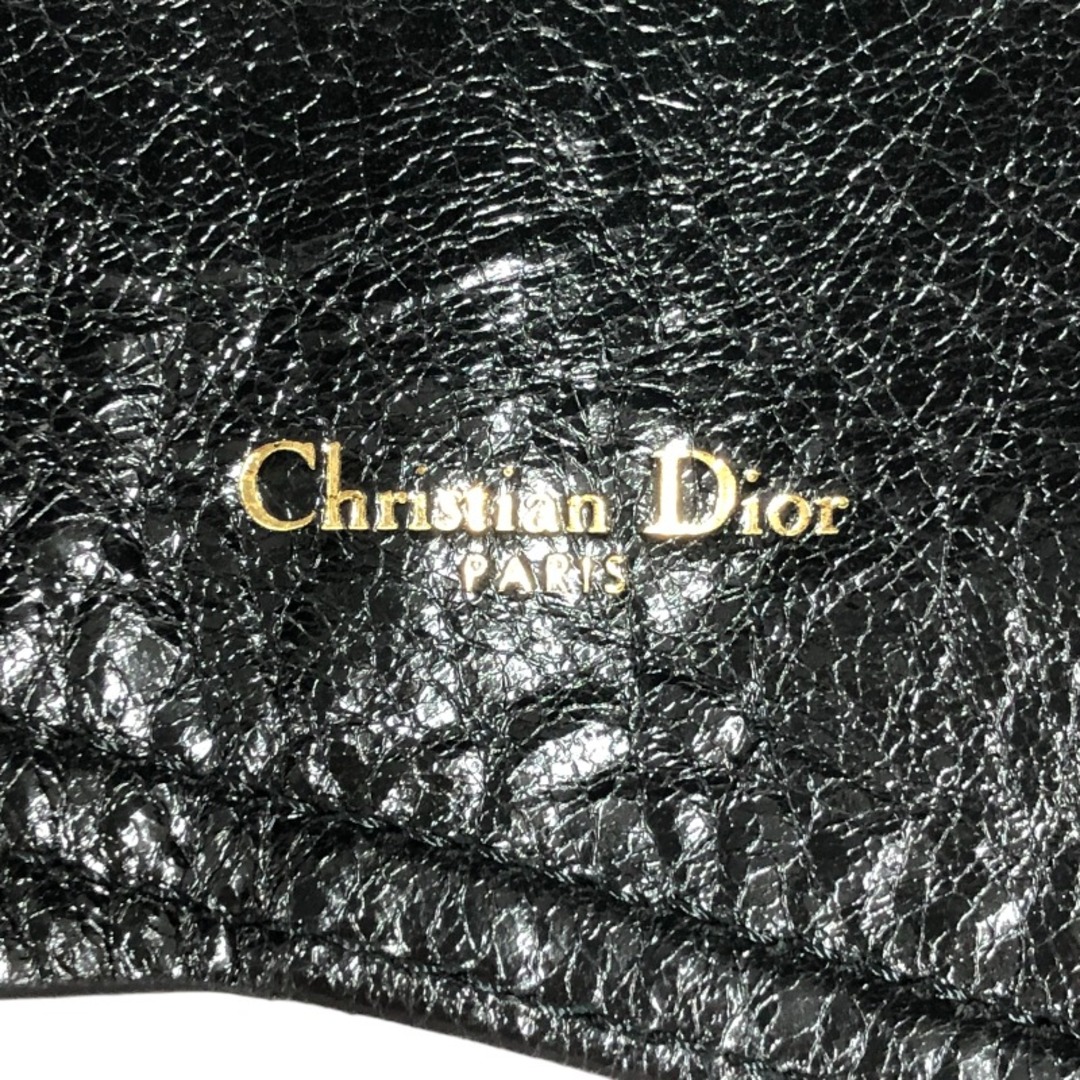 クリスチャン・ディオール Christian Dior サドルベルト S/M B0049CNOH ブラック ゴールド金具 ラムレザー レディース ベルト