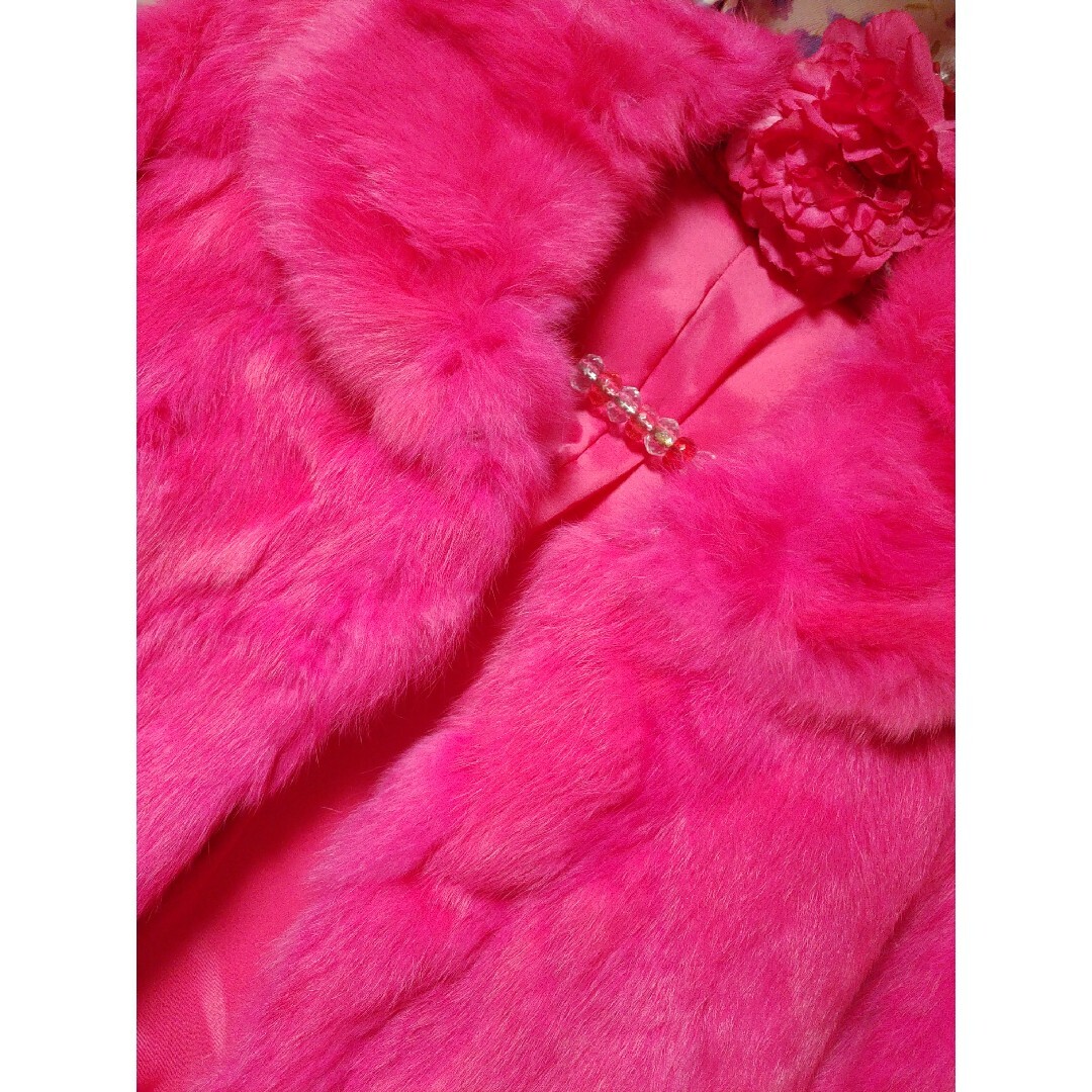 MA＊RS(マーズ)のラビットファー　ショートコート　ピンク レディースのジャケット/アウター(毛皮/ファーコート)の商品写真