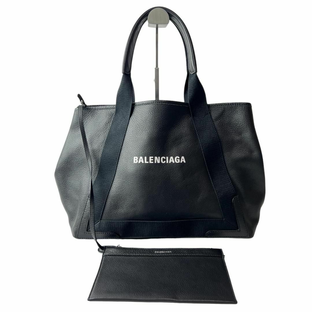 AYの全商品美品 バレンシアガ BALENCIAGA トートバッグ ネイビーカバス