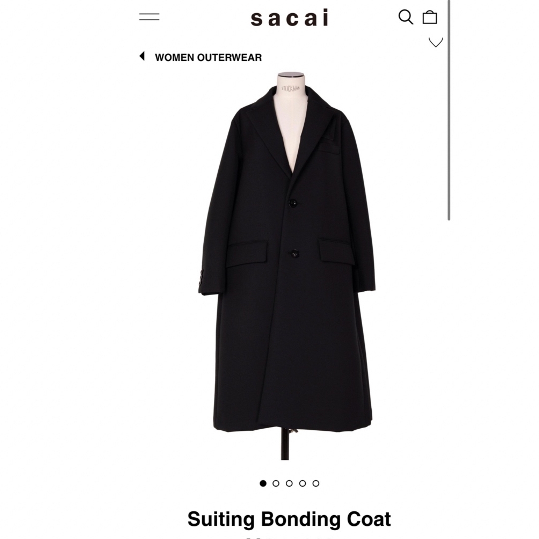 ロングコートSuiting Bonding Coat Sacai