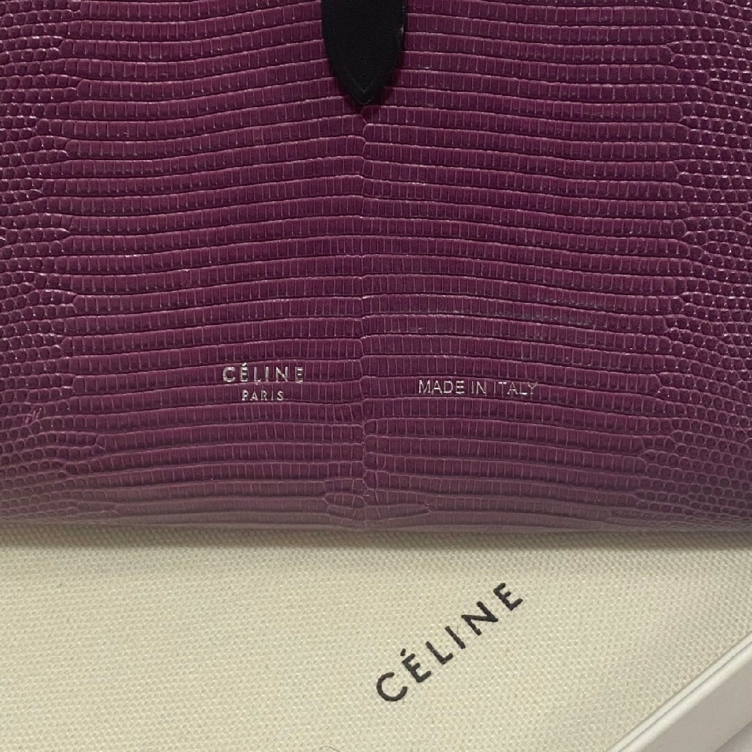 CELINE セリーヌ　ラージストラップウォレット　リザードマルチファンクション