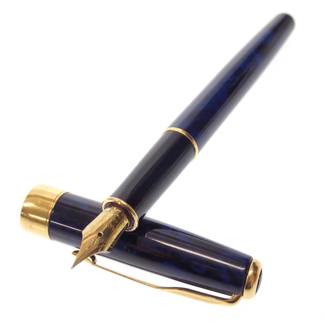 Parker(パーカー)のパーカー 万年筆 ソネット ペン先18K750 青×ゴールド【AFI10】 インテリア/住まい/日用品の文房具(ペン/マーカー)の商品写真