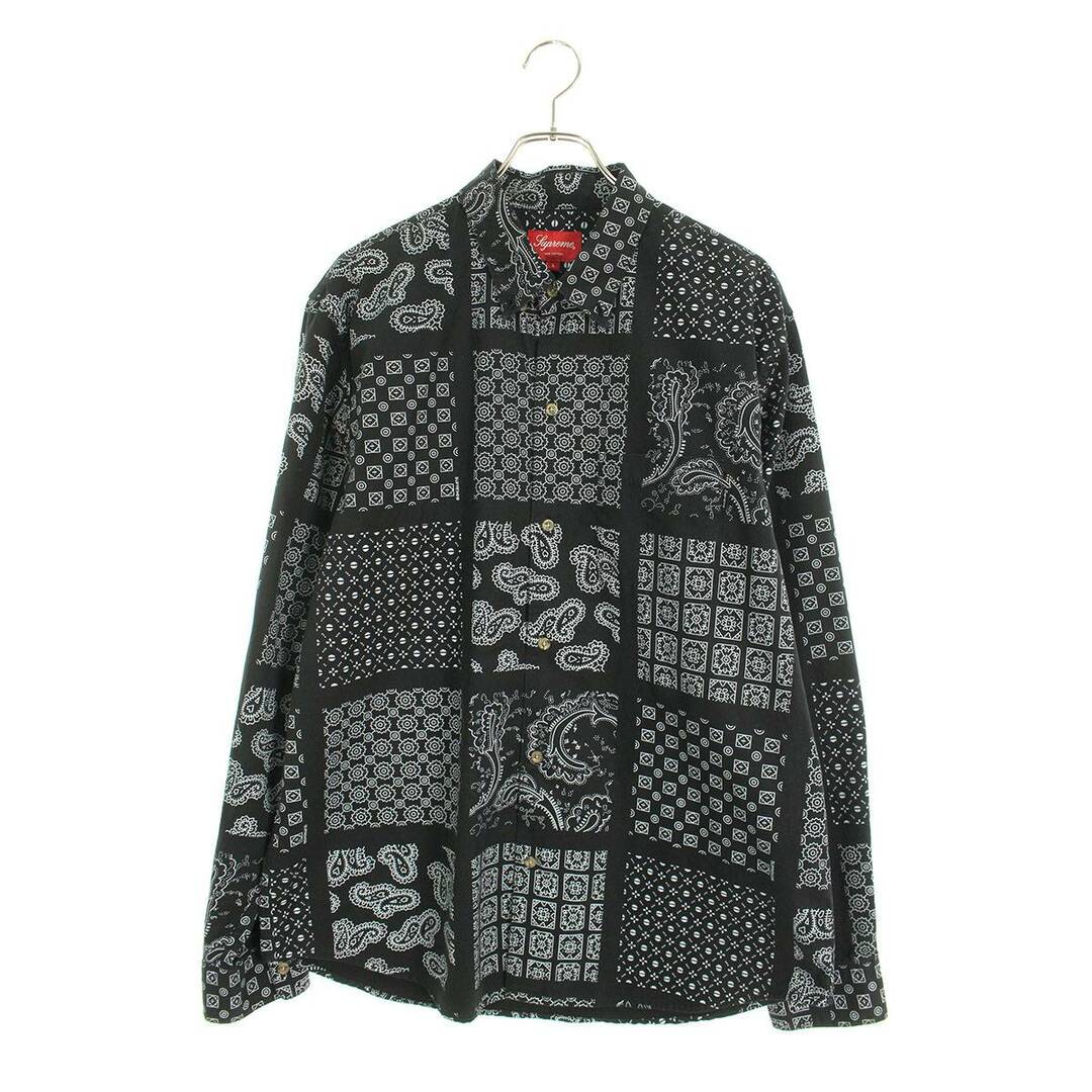 Supreme(シュプリーム)のシュプリーム  20SS  Paisley Grid Shirt ペイズリーバンダナ切替長袖シャツ メンズ L メンズのトップス(シャツ)の商品写真