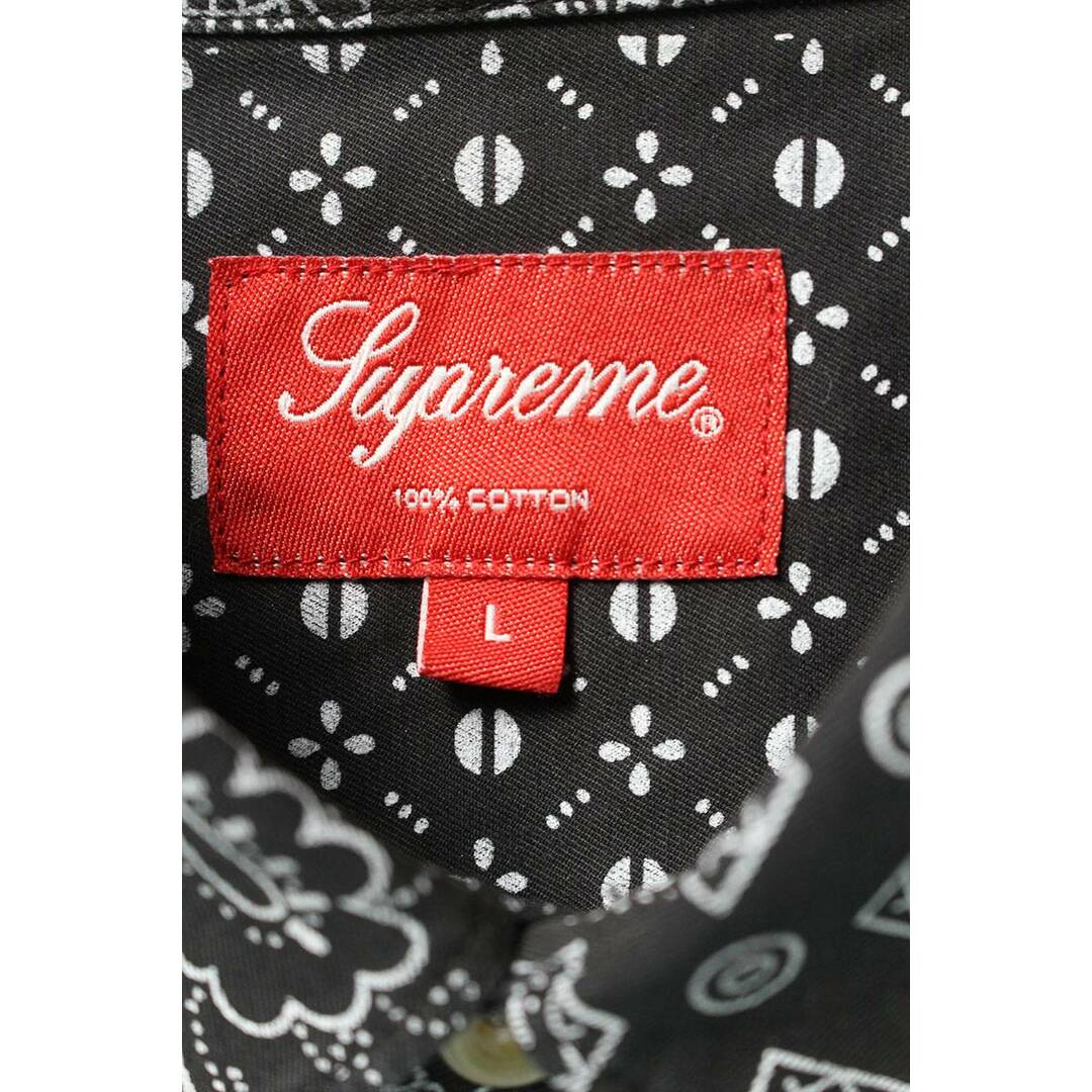 Supreme(シュプリーム)のシュプリーム  20SS  Paisley Grid Shirt ペイズリーバンダナ切替長袖シャツ メンズ L メンズのトップス(シャツ)の商品写真