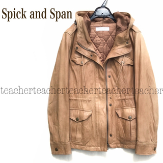 Spick & Span - 羊革 パーカー キャメルベージュ 本革 レザー ライダース 上質 ジャケット