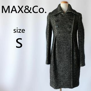 マックスアンドコー(Max & Co.)のマックスアンドコー MAX&Co. ロングコート ダブルブレスト ヘリンボーン柄(ロングコート)