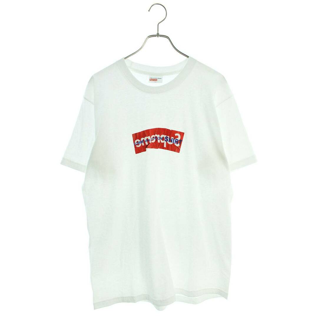 シュプリーム ×コムデギャルソン COMME des GARCONS  17SS  Box Logo Tee ペーパーアートボックスロゴTシャツ メンズ Lメンズ