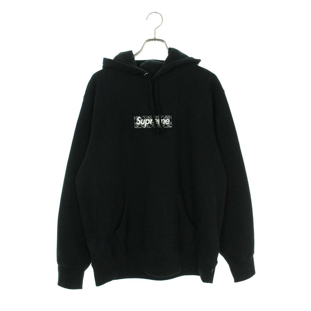 シュプリーム  19AW  Bandana Box Logo Hooded Sweatshirt バンダナボックスロゴプルオーバーパーカー メンズ S