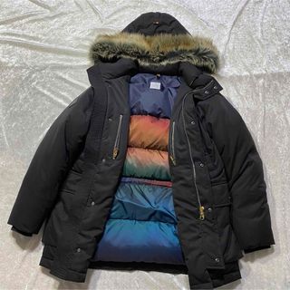 【美品】PaulSmith ポールスミス ダウンジャケット ラクーンファー 紺