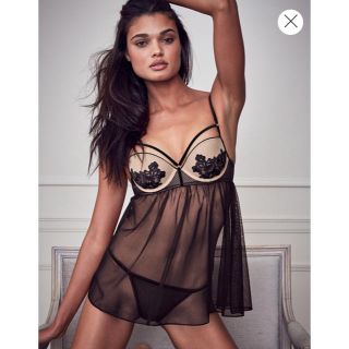 ヴィクトリアズシークレット(Victoria's Secret)のVS D75 34C カップ付 ベイビードール 新品(ブラ&ショーツセット)