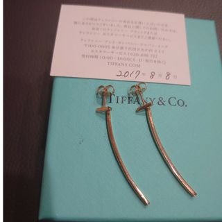 ティファニー TIFFANY&Co. Tバー ピアス 18金 K18ピンクゴールド レディース