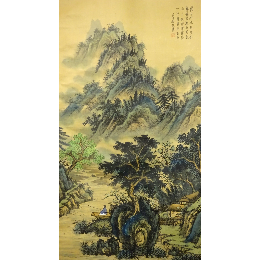 正規店仕入れの No3091 掛軸 中国美術 楊西亭 山水図 錐庵 題 正規店仕入れの No3091 掛軸 中国美術 楊西亭 山水図 錐庵 題