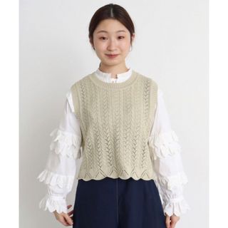 ビュルデサボン(bulle de savon)のmalle❁Cotton/Linen ショートベスト(ベスト/ジレ)