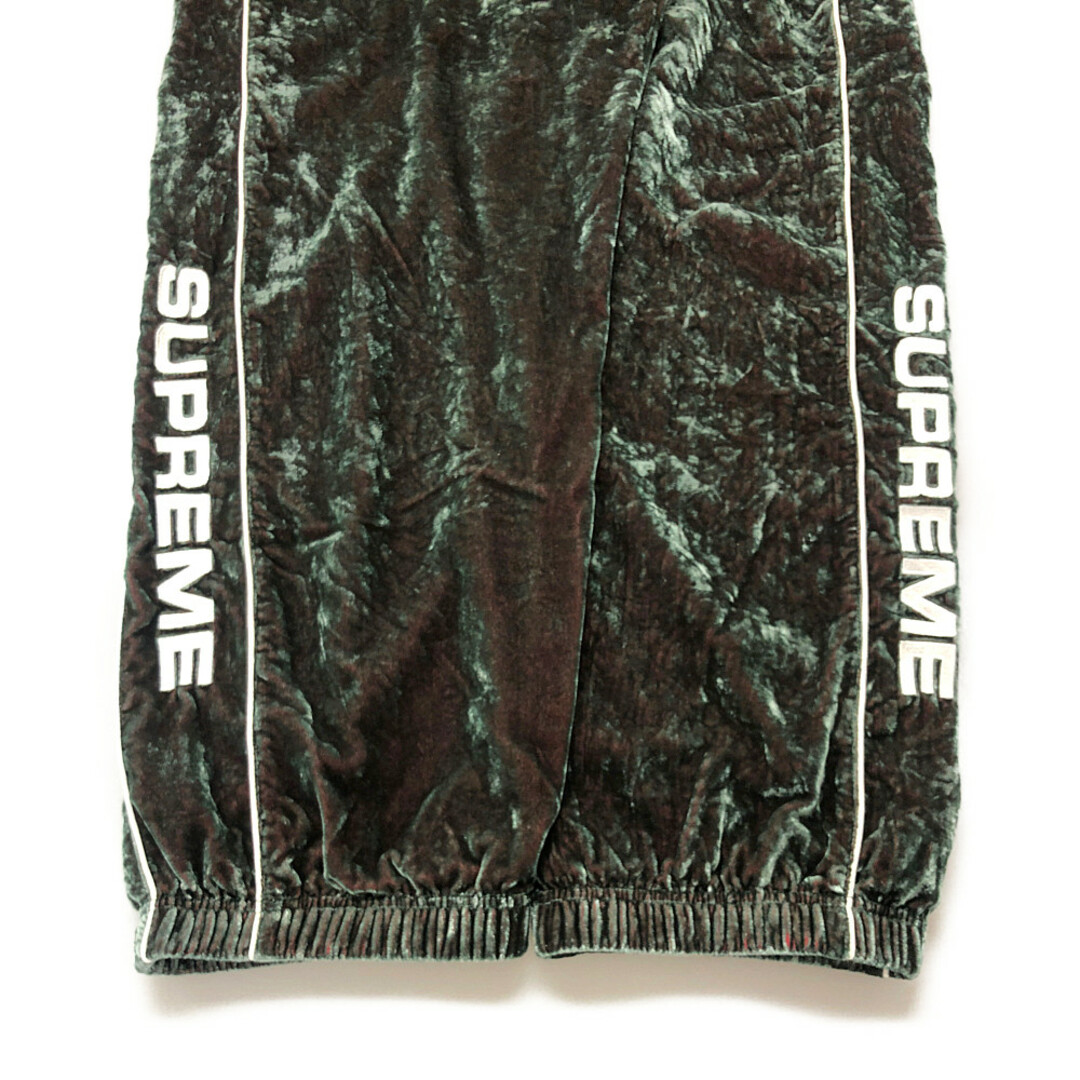 SUPREME シュプリーム 23AW Crushed Velvet Track Pant トラックパンツ ジャージ パンツ オリーブ サイズ M  正規品 / 32447