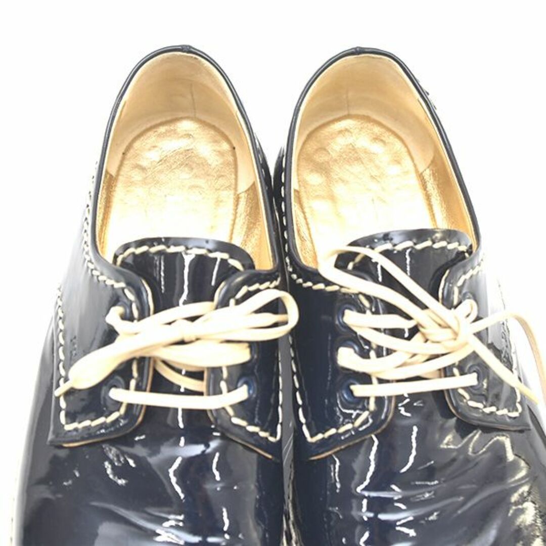 PRADA(プラダ)のプラダ エナメル ウェッジソール オックスフォードシューズ 37(約24cm) レディースの靴/シューズ(ローファー/革靴)の商品写真