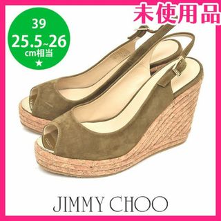 ジミーチュウ(JIMMY CHOO)の新品♪ジミーチュウ ロゴメタルトゥ サンダル 39(約25.5-26cm)(サンダル)