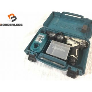 ☆中古品☆ makita マキタ 10.8V 充電式インパクトドライバ TD090DWXW 白/ホワイト バッテリ3個(10.8V 1.3Ah) 充電器 ケース付 80544(工具)