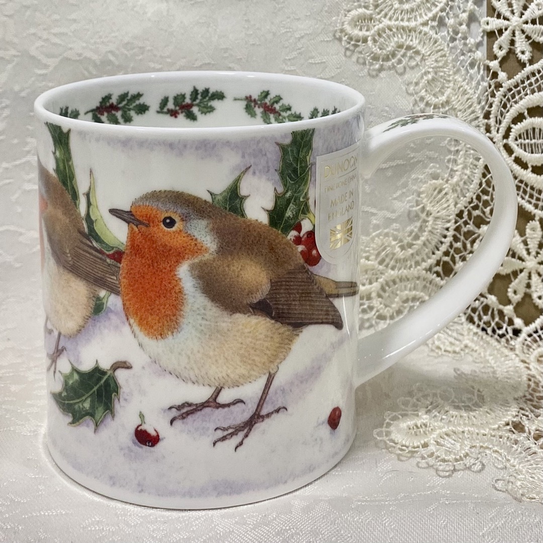 ダヌーン「Festive Birds」ロビン　 マグカップ　Orkneyバーレイ