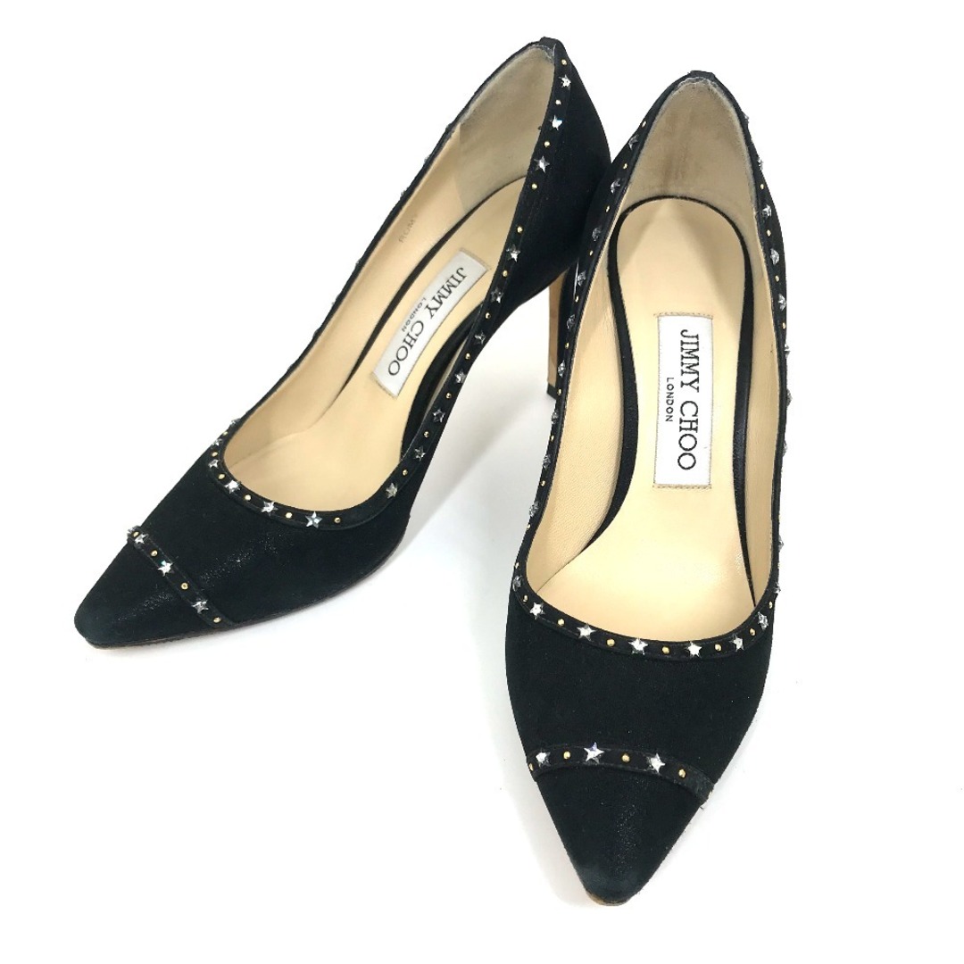 ジミーチュウ JIMMY CHOO スター スタッズ ハイヒール パンプス スエード ブラック | フリマアプリ ラクマ