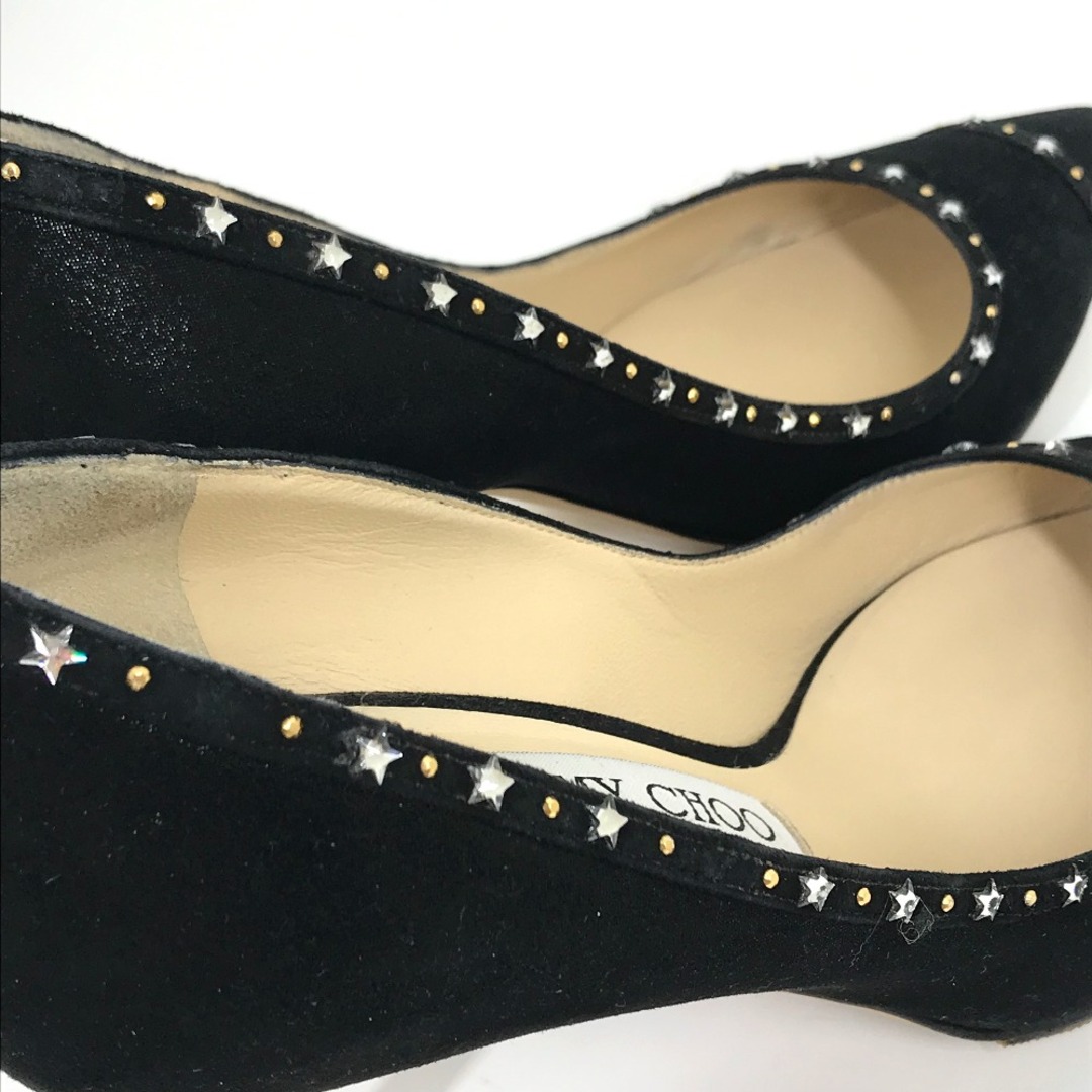 ジミーチュウ JIMMY CHOO スター スタッズ ハイヒール パンプス スエード ブラック