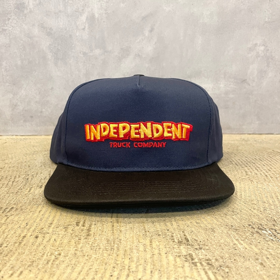 COTTON100%SIZE新品 BOUNCE SNAPBACK MID PROFILE CAP NAVY