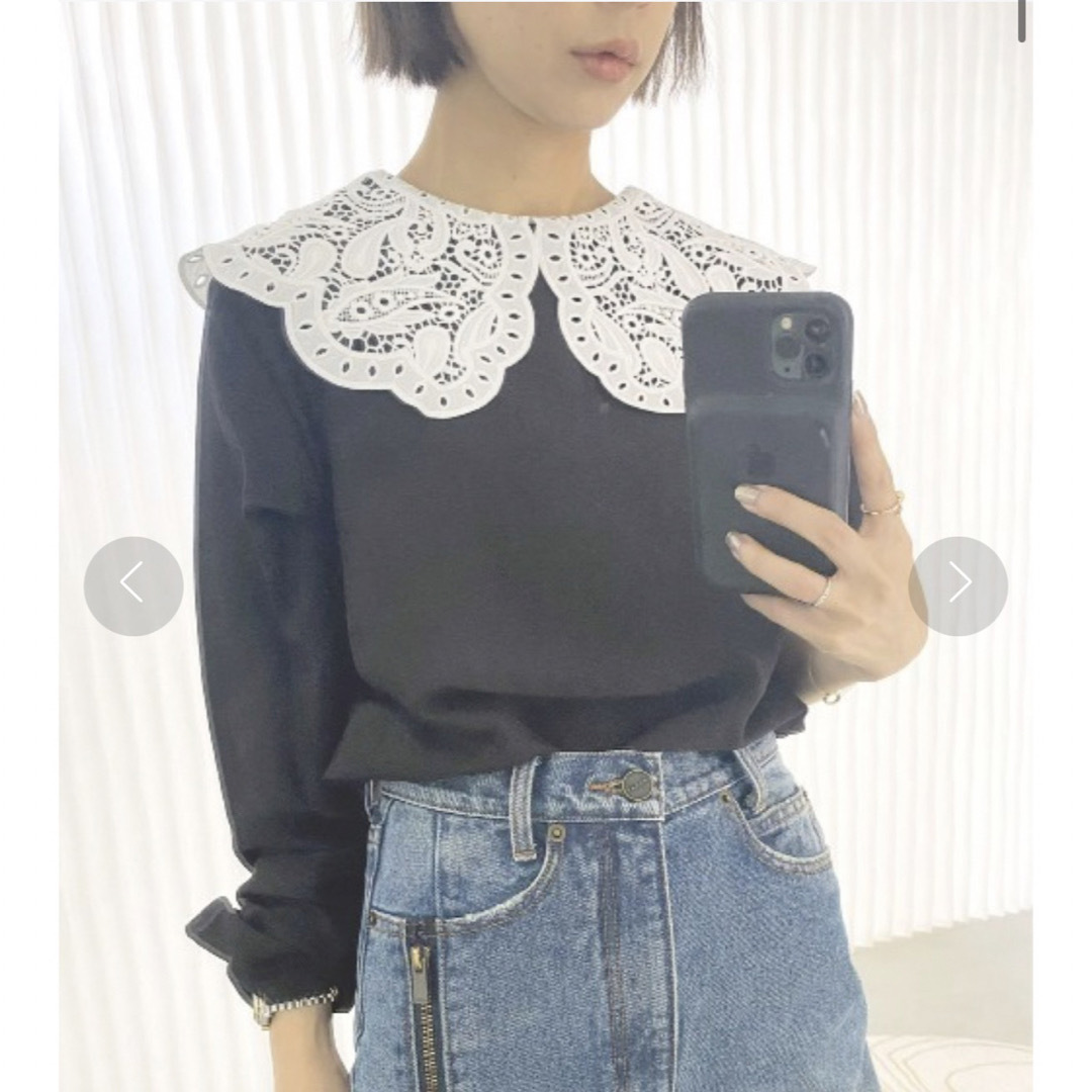 Ameri VINTAGE - EMBROIDERY COLLAR BLOUSEの通販 by mizzy's shop