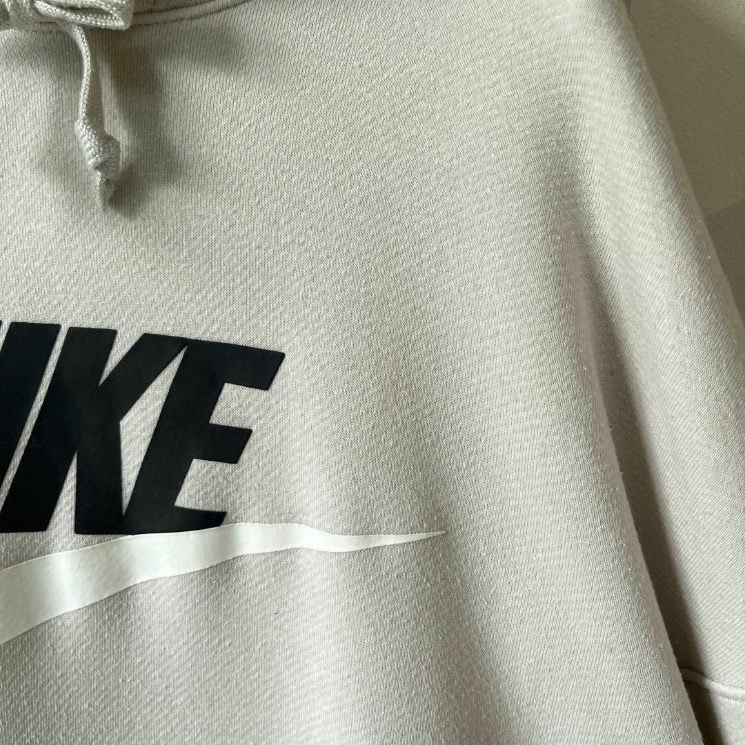 【 ナイキ 】XL 薄手 アイボリー 定番デザイン スウェットパーカー nike