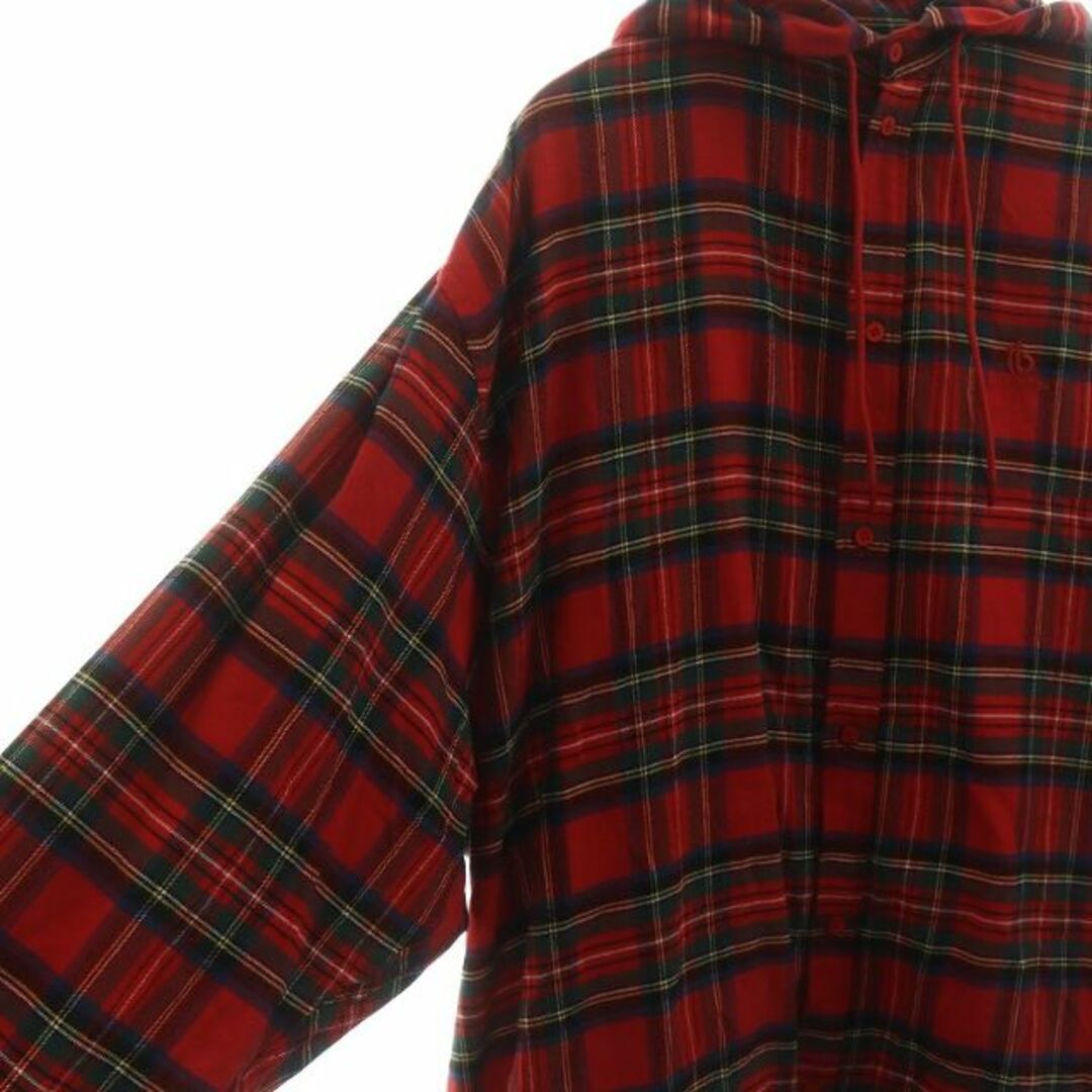 BALENCIAGA - BALENCIAGA 2021年製 フーデッドフランネル BALENCIAGA - BALENCIAGA 2021年製 フーデッドフランネル