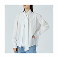 【ホワイト】ファインブロードボウタイシャツ