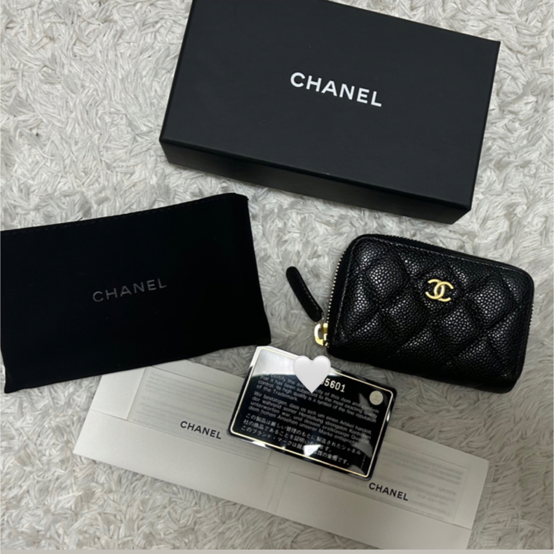 CHANEL(シャネル)の【極美品】CHANEL キャビアスキンコインケース カードケース レディースのファッション小物(コインケース)の商品写真