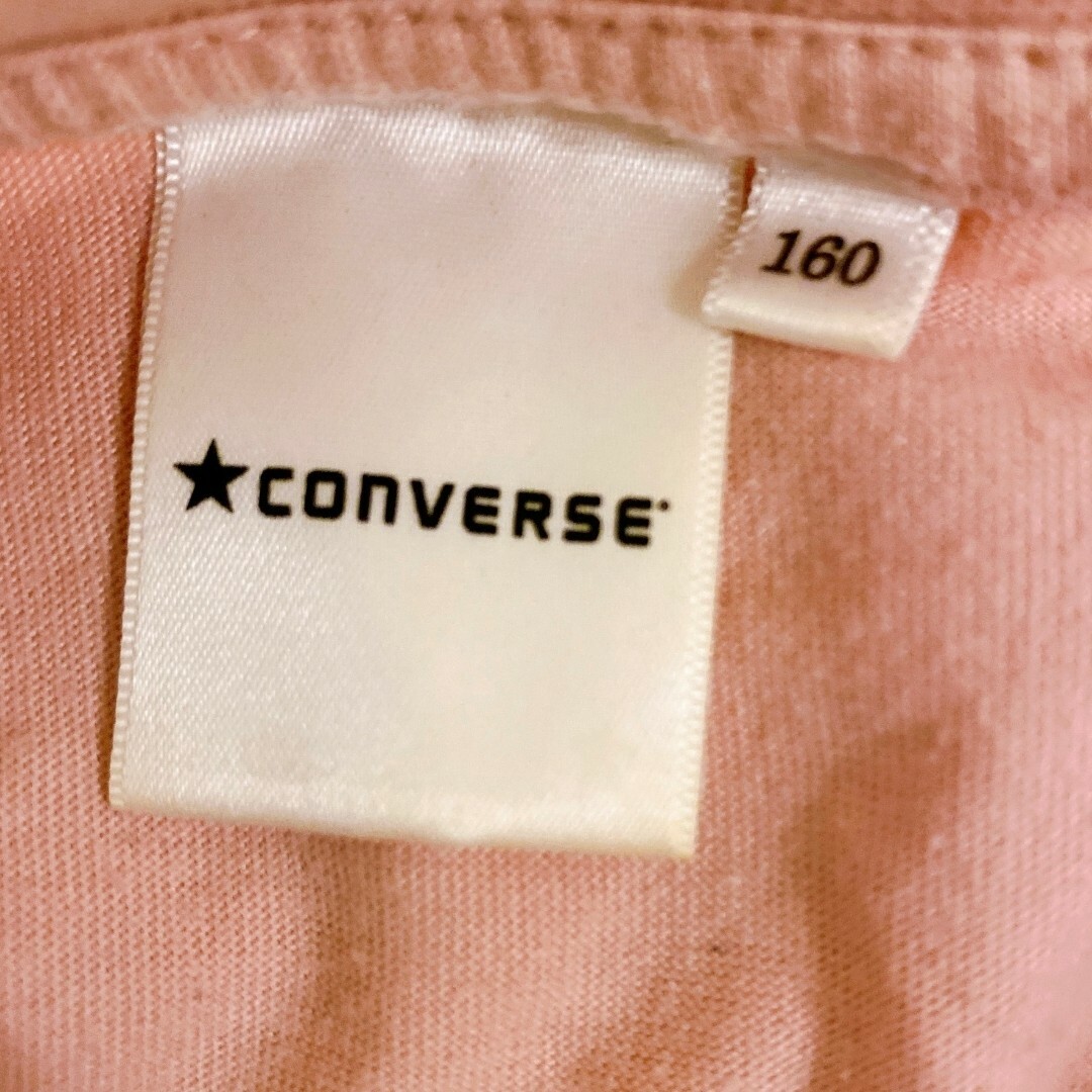 CONVERSE(コンバース)のconverse ロングTシャツ ピンク コンバース 160cm プリント キッズ/ベビー/マタニティのキッズ服女の子用(90cm~)(Tシャツ/カットソー)の商品写真