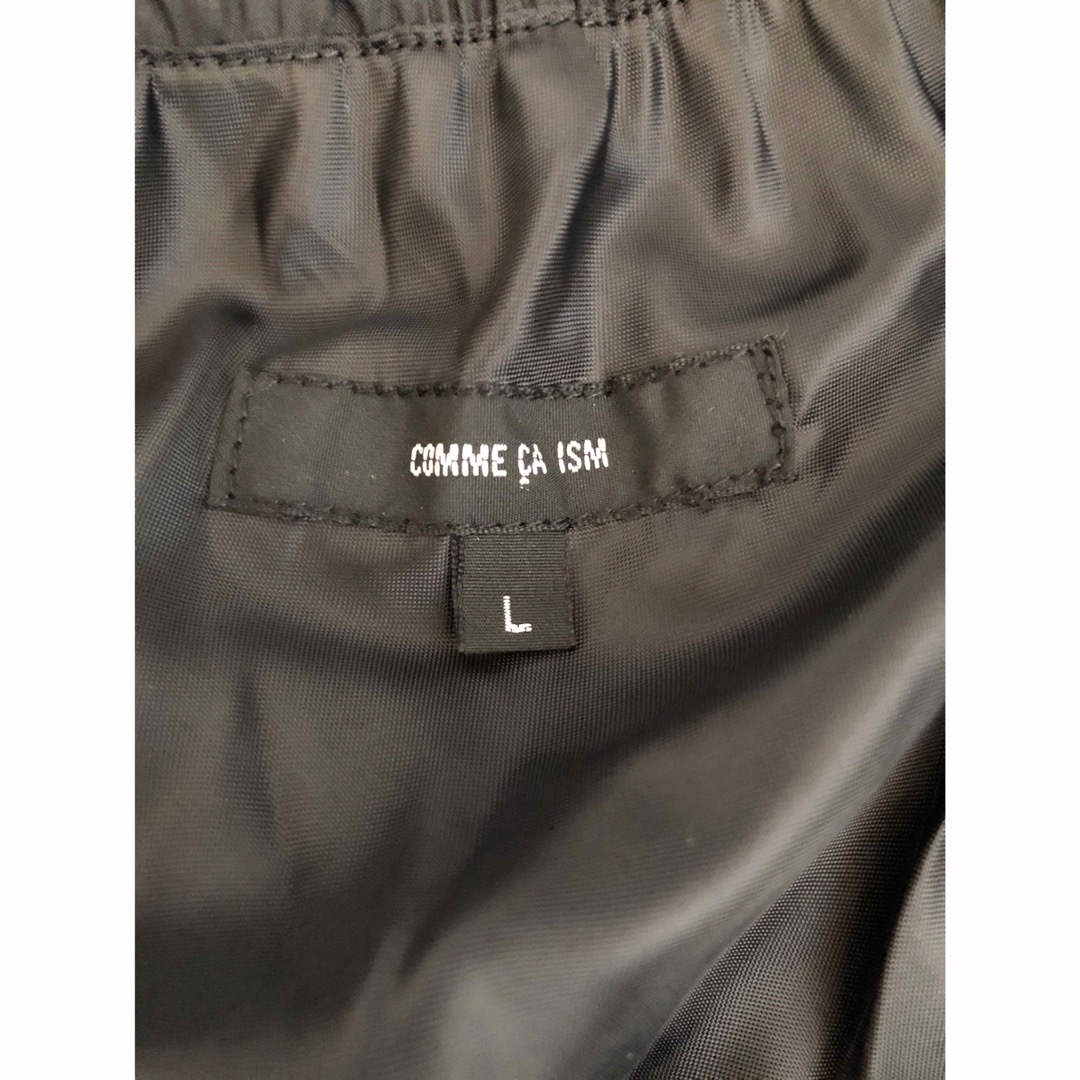 COMME CA ISM(コムサイズム)の最終価格【COMME CA ISM】ブラック　ナイロン素材　スカート　L 美品 レディースのスカート(ひざ丈スカート)の商品写真
