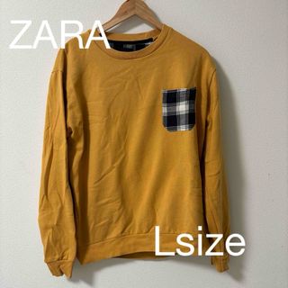 ザラ(ZARA)のZARA ザラ　スウェット　薄黄色　Lサイズ(スウェット)