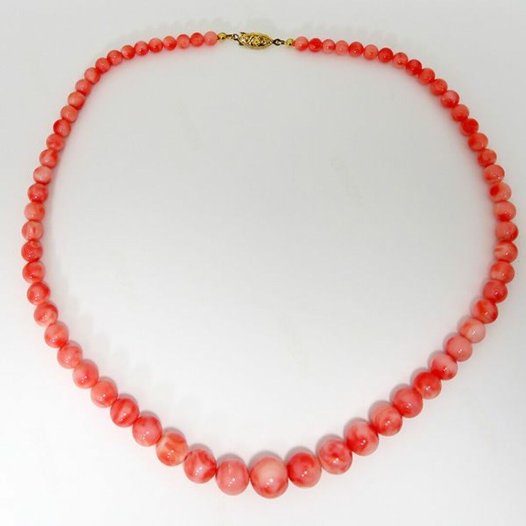 アクセサリー【Jewellery】 ピンク珊瑚ネックレス　メタル金具　ランクA　レディース