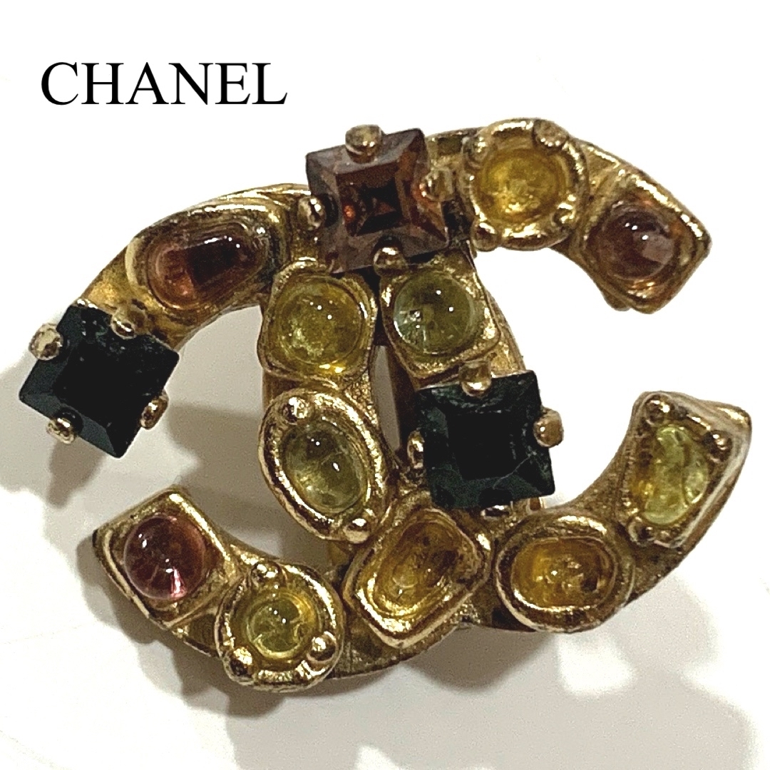 ☆CHANEL☆片耳☆イヤリング☆ストーン☆207イヤリング