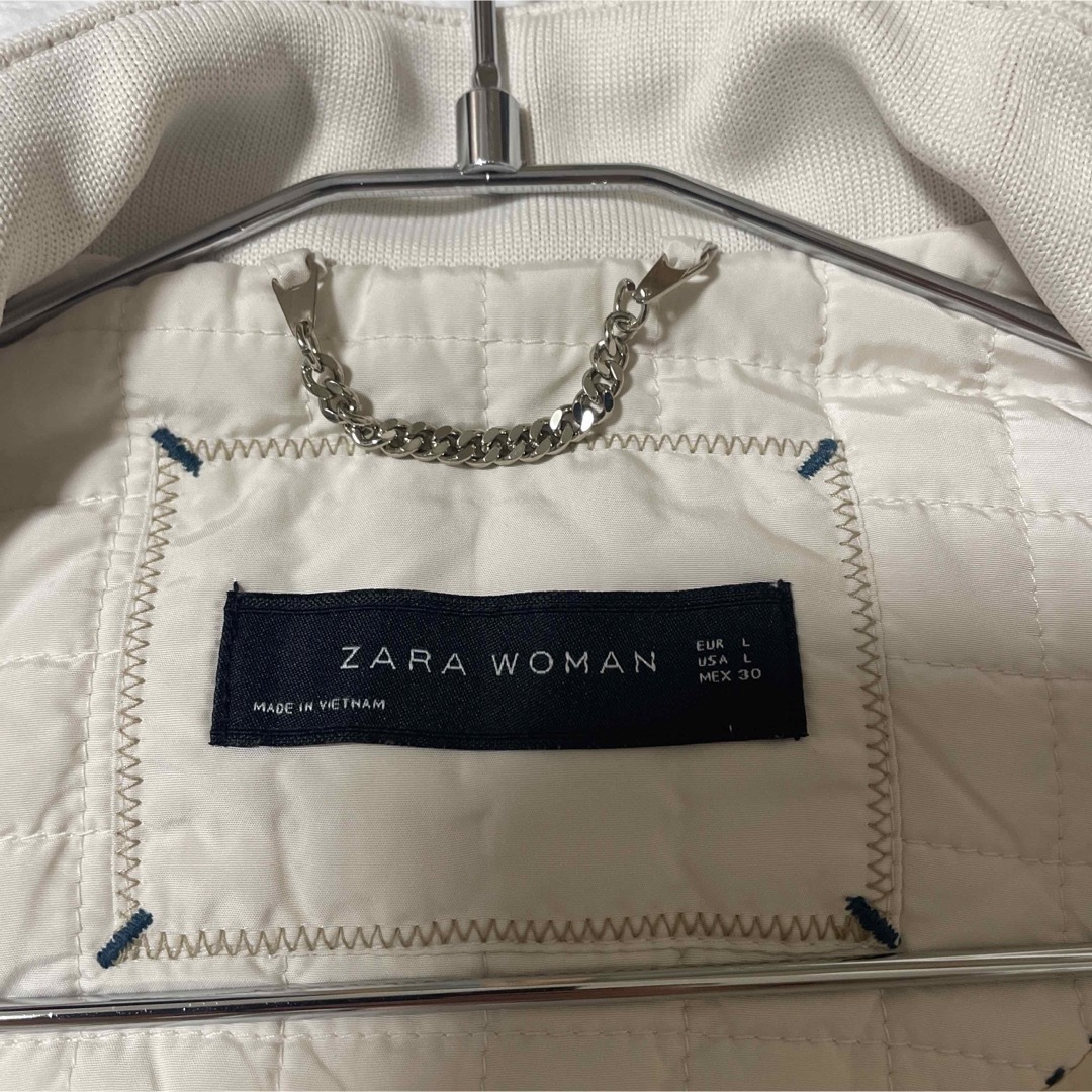 ZARA(ザラ)のザラ　ウーマン　レディース　中綿キルティングジャケット　Lサイズ レディースのジャケット/アウター(ブルゾン)の商品写真